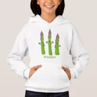 Cute asparagus singing vegetable trio cartoon