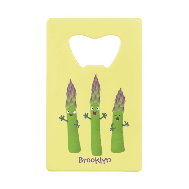 Cute asparagus singing vegetable trio cartoon (Front)