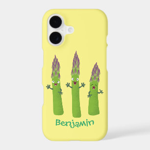 Cute asparagus singing vegetable trio cartoon