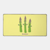 Cute asparagus singing vegetable trio cartoon