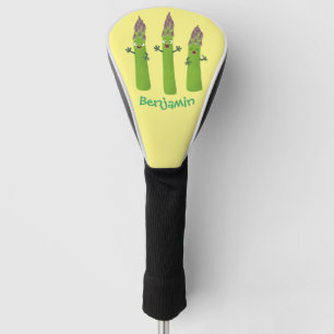 Cute asparagus singing vegetable trio cartoon golf head cover