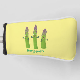 Cute asparagus singing vegetable trio cartoon golf head cover