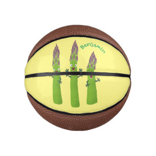 Cute asparagus singing vegetable trio cartoon mini basketball