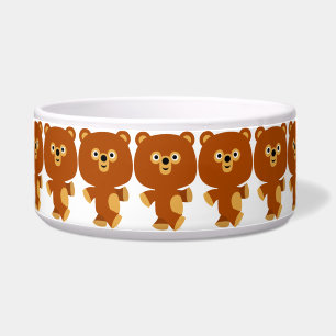Cute Assertive Cartoon Bear Pet Bowl