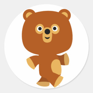 Cute Assertive Cartoon Bear Sticker