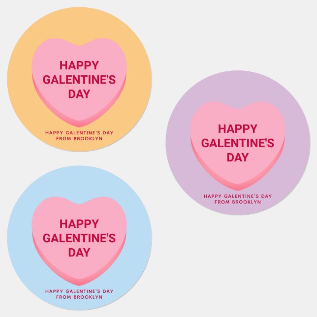 Cute assorted conversation hearts Galentine's Day (Group)