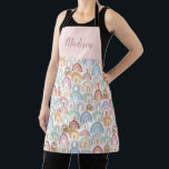 Cute Assorted Pastel Pink Rainbow Pattern Apron<br><div class="desc">Cute Assorted Pastel Pink Rainbow Pattern Apron you can personalise. Perfect as a gift for mum,  grandma,  aunt,  niece,  co-worker,  baker friend.</div>