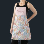 Cute Assorted Pastel Pink Rainbow Pattern Apron<br><div class="desc">Cute Assorted Pastel Pink Rainbow Pattern Apron you can personalise. Perfect as a gift for mum,  grandma,  aunt,  niece,  co-worker,  baker friend.</div>
