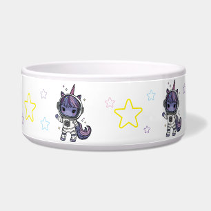 Cute Astro Unicorn Pet Bowl