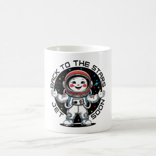 Cute astronaut back to the stars design coffee mug