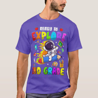 Cute Astronaut Boys Girls Ready to Eplore 2nd Grad T-Shirt