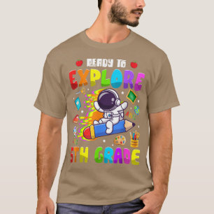 Cute Astronaut Boys Girls Ready to Eplore 5th Grad T-Shirt