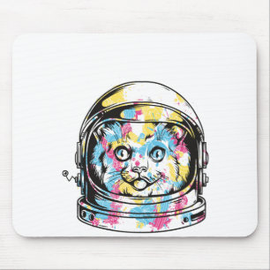 Cute astronaut Cat Mouse Mat