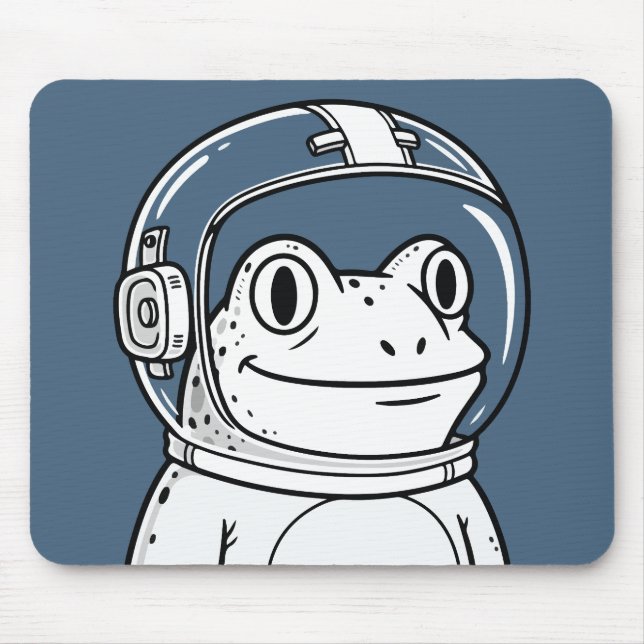 Cute Astronaut Frog Space Adventure  Mouse Mat (Front)