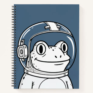 Cute Astronaut Frog Space Adventure  Notebook