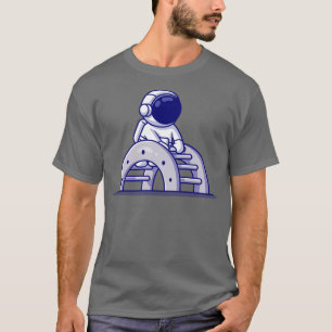 Cute Astronaut Play Toy Ladder Cartoon T-Shirt