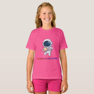 Cute Astronaut Saturn Planet Space Explorer T-Shirt