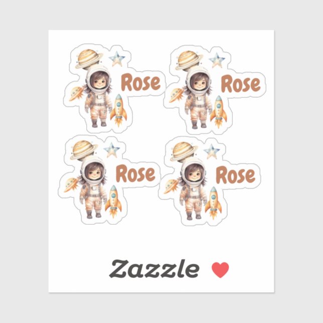 Cute astronaut Space Adventure personalised (Sheet)