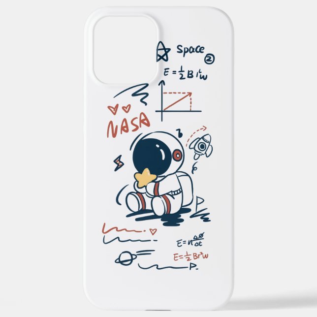  Cute Astronaut Space Cartoon iPhone Case (Back)