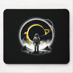 Cute Astronaut Space Eclipse Planet Science Mouse Mat