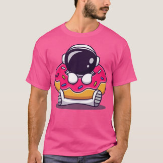 Cute Astronaut With Doughnut Cartoon1 T-Shirt