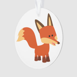 Cute Astute Cartoon Fox Acrylic Ornament