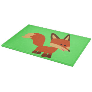 Cute Astute Cartoon Fox Cutting Board