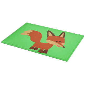 Cute Astute Cartoon Fox Cutting Board