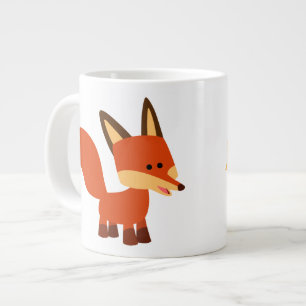 Cute Astute Cartoon Fox Jumbo Mug