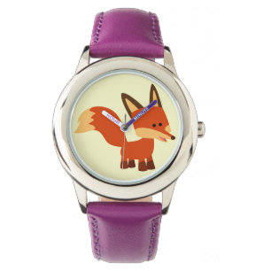 Cute Astute Cartoon Fox Watch