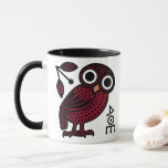Cute Athenian Owl Coin Ancient Greek Mug<br><div class="desc">Feel your ancient Greek vibes with this design of an owl and olive branch, whether you want a souvenir of a trip to Athens, feel inspired by classical history and art, or simply like this timeless (and cute!) owl design, this is for you and your friends. The design is based...</div>