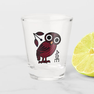 Cute Athenian Owl Coin Ancient Greek Shot Glass