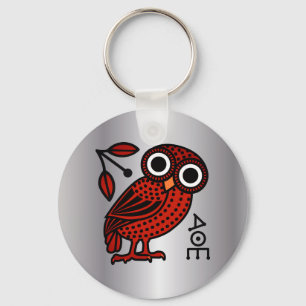 Cute Athenian Owl Tetradrachm Coin Ancient Greek Key Ring