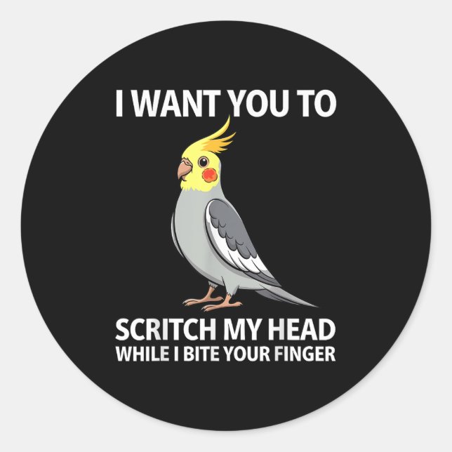 Cute Atiel Design For Men Women Parakeet Atiel Lov Classic Round Sticker (Front)