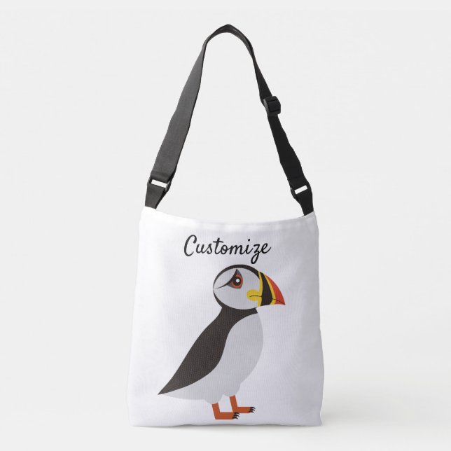 Cute Atlantic puffin design Thunder_Cove Crossbody Bag (Front)