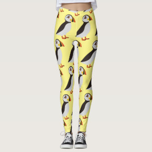 Cute Atlantic puffin design Thunder_Cove Leggings
