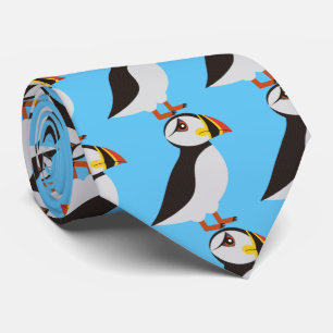 Cute Atlantic puffin design Thunder_Cove Tie