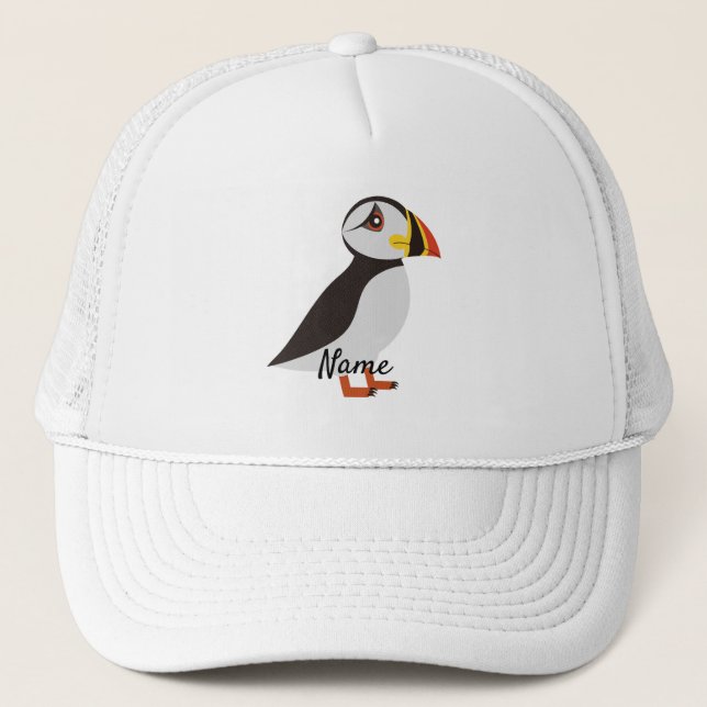 Cute Atlantic puffin design Thunder_Cove Trucker Hat (Front)