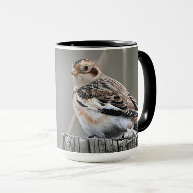 Cute Attractive Snow Bunting Georgia Photography Mug (Front Right)