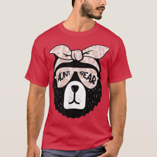 Cute Aunt Bear Face Sunglasses Mother Mom Mommy Mo T-Shirt