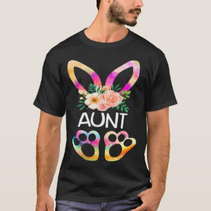 Cute Aunt Bunny Tie Dye Print  Family Easter Day A T-Shirt