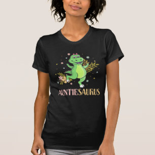 Cute Aunt Dinosaur Florist Auntie T-Shirt