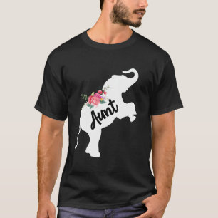 Cute Aunt Elephant Lover Mum Mummy Happy Mothers D T-Shirt
