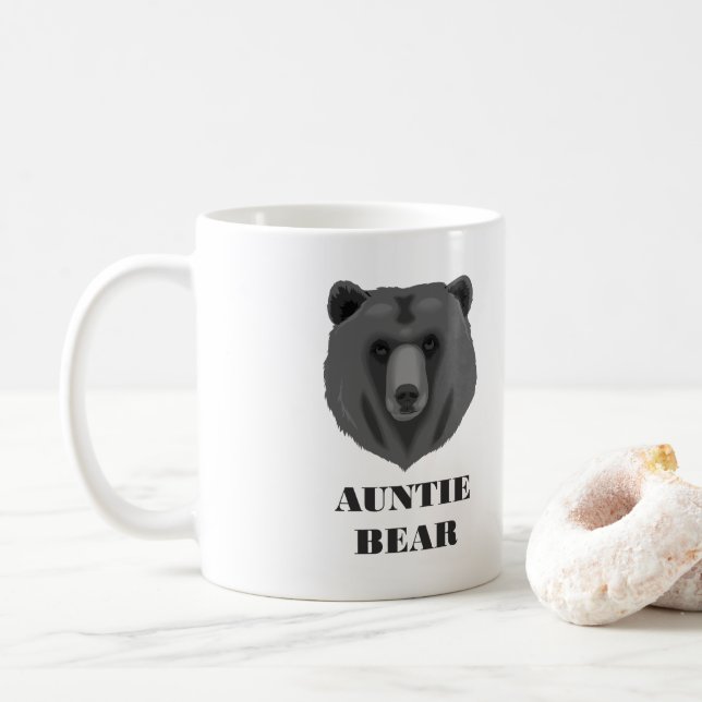 Cute Auntie Bear Coffee Mug (With Donut)