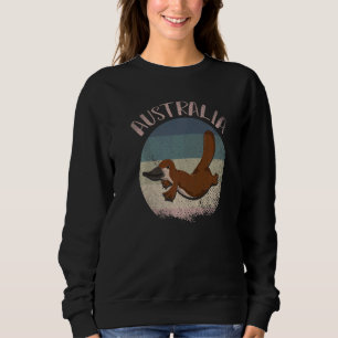 Cute Aussie Animal Zoo Animal Platypus Retro Austr Sweatshirt