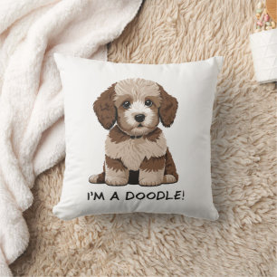 Cute Aussiedoodle Puppy - I'm A Doodle! Cushion