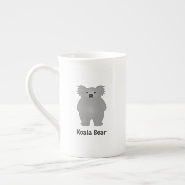 Cute Australia Baby Koala Bear Add Your Name Bone China Mug (Left)