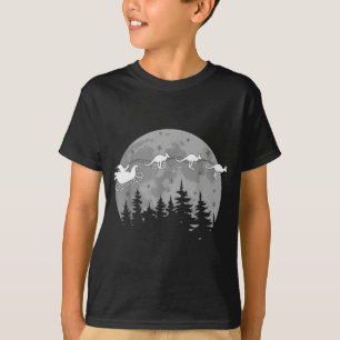 Cute Australia Kangaroo Santa Sleigh Aussie Christ T-Shirt