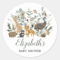 Cute Australian Animals Eucalyptus Baby Shower