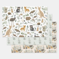 Cute Australian Animals Greenery Birthday Baby Boy